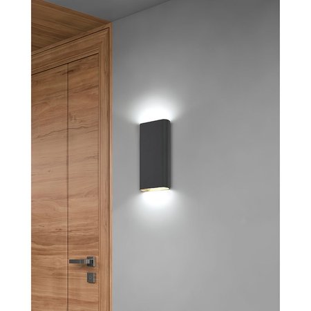 Access Lighting Lux, Dual VoltageLED Wall Sconce, Black Finish 20409LEDD-BL